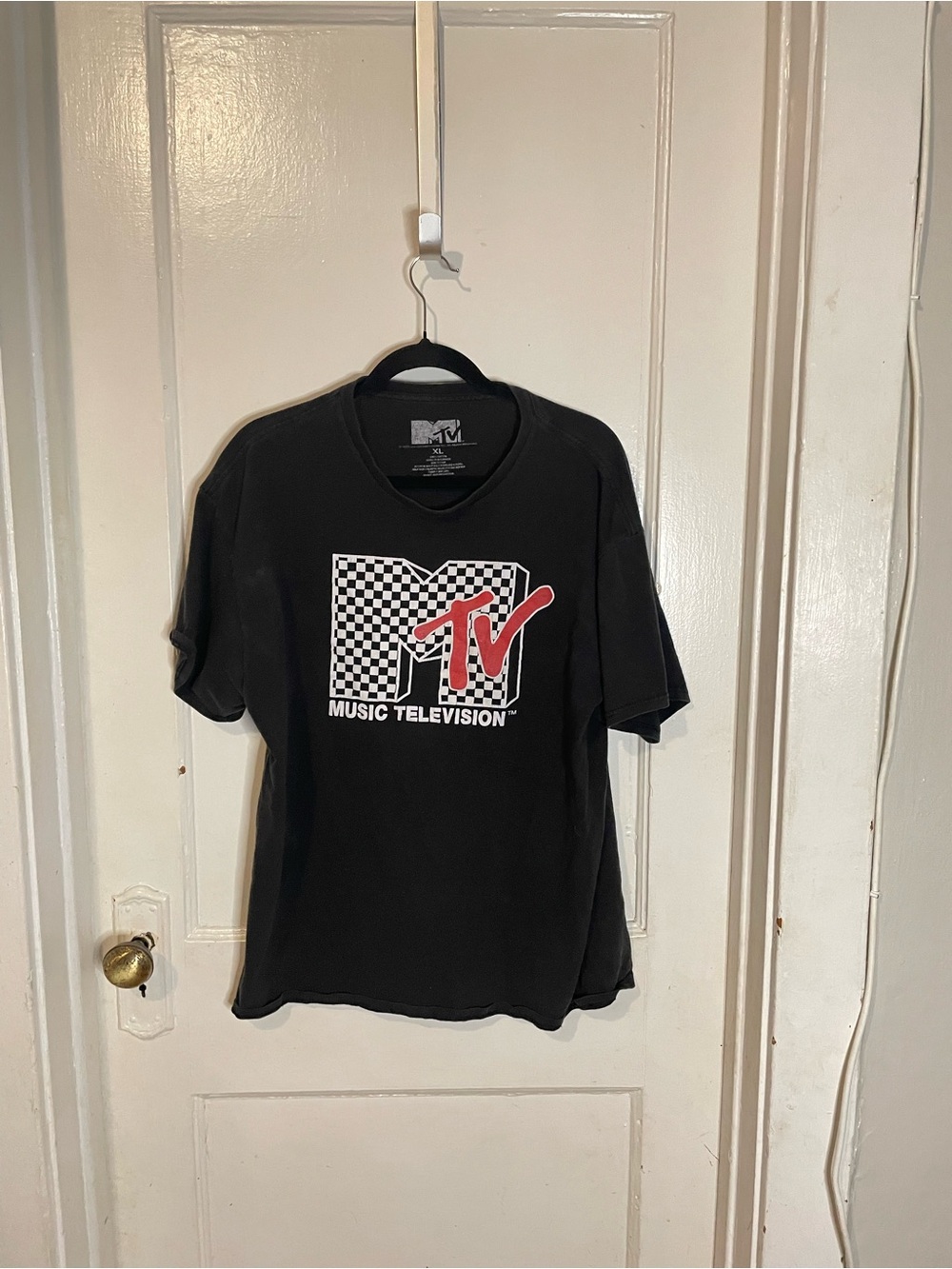 MTV Black Graphic Tee - Checker Logo